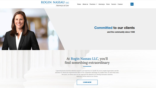 Legal Web Design & Marketing for Rogin Nassau a Hartford law firm